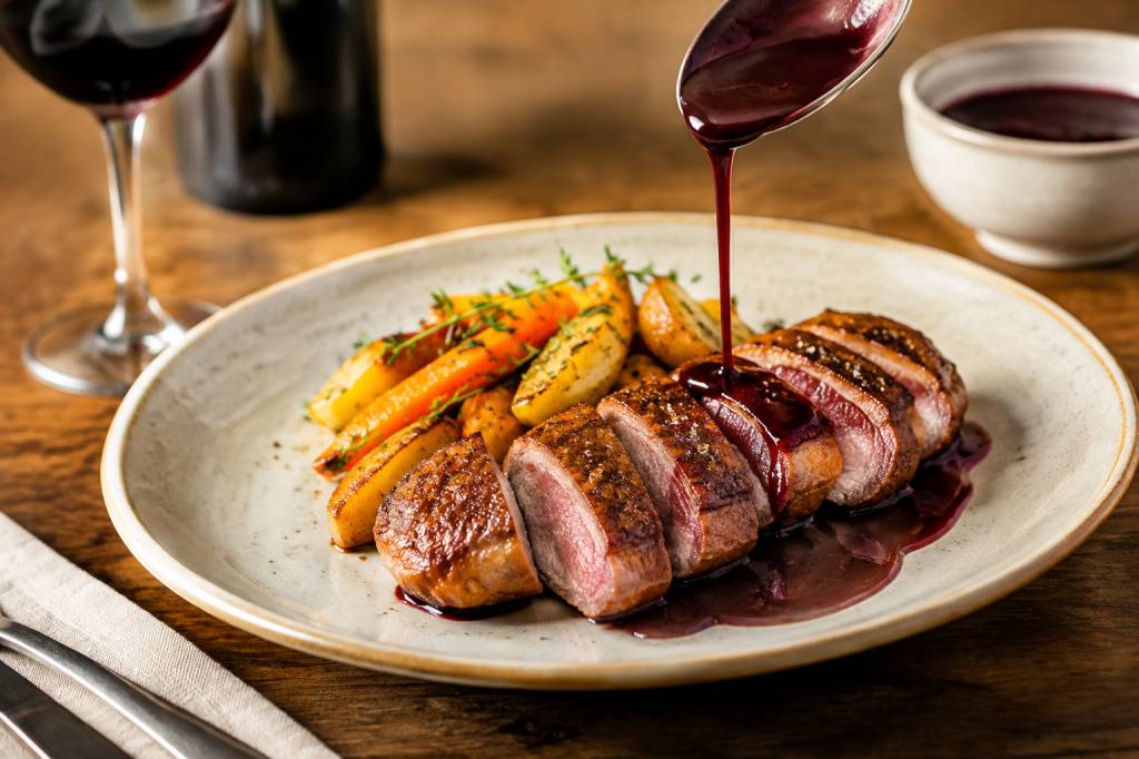 Comment préparer une sauce Banyuls pour accompagner un magret de canard